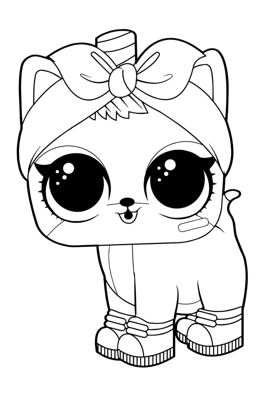 Cat worker lol pets coloring page