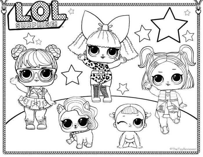 Printable lol doll coloring pages pdf