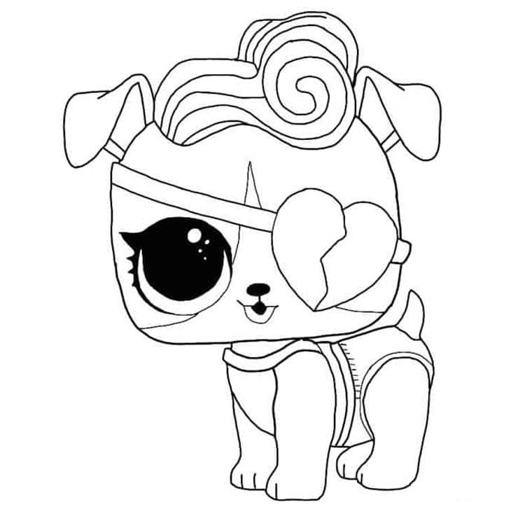 Puppy ice lol pets coloring page