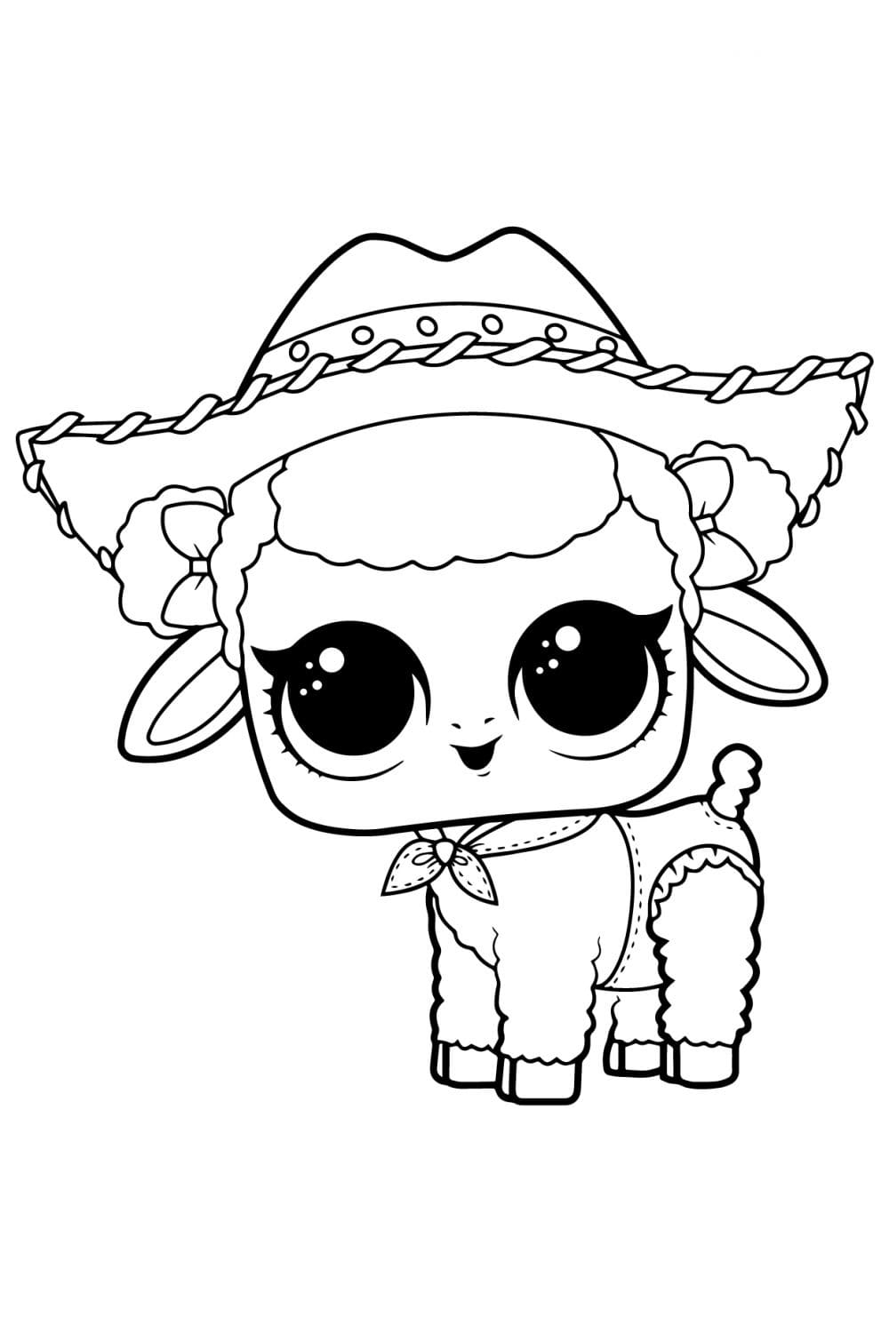 Puppy madame lol pets coloring page