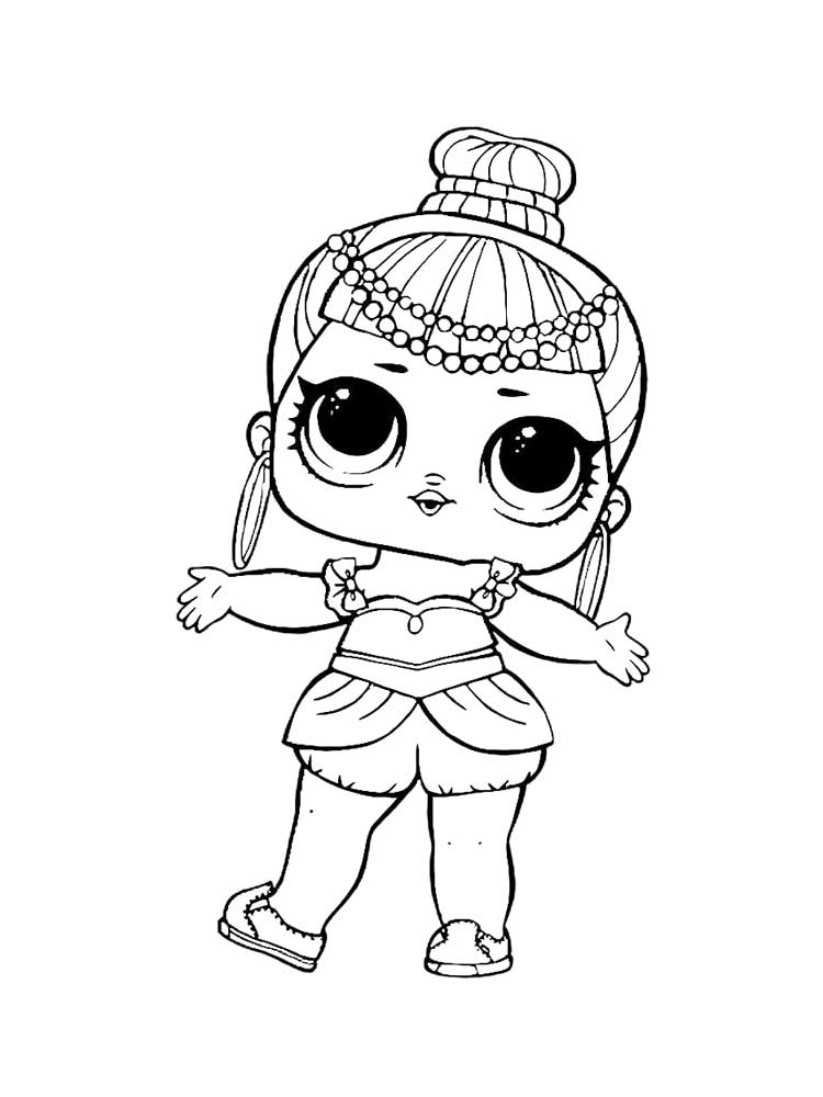 Lol heroine being an arabic princess coloring page