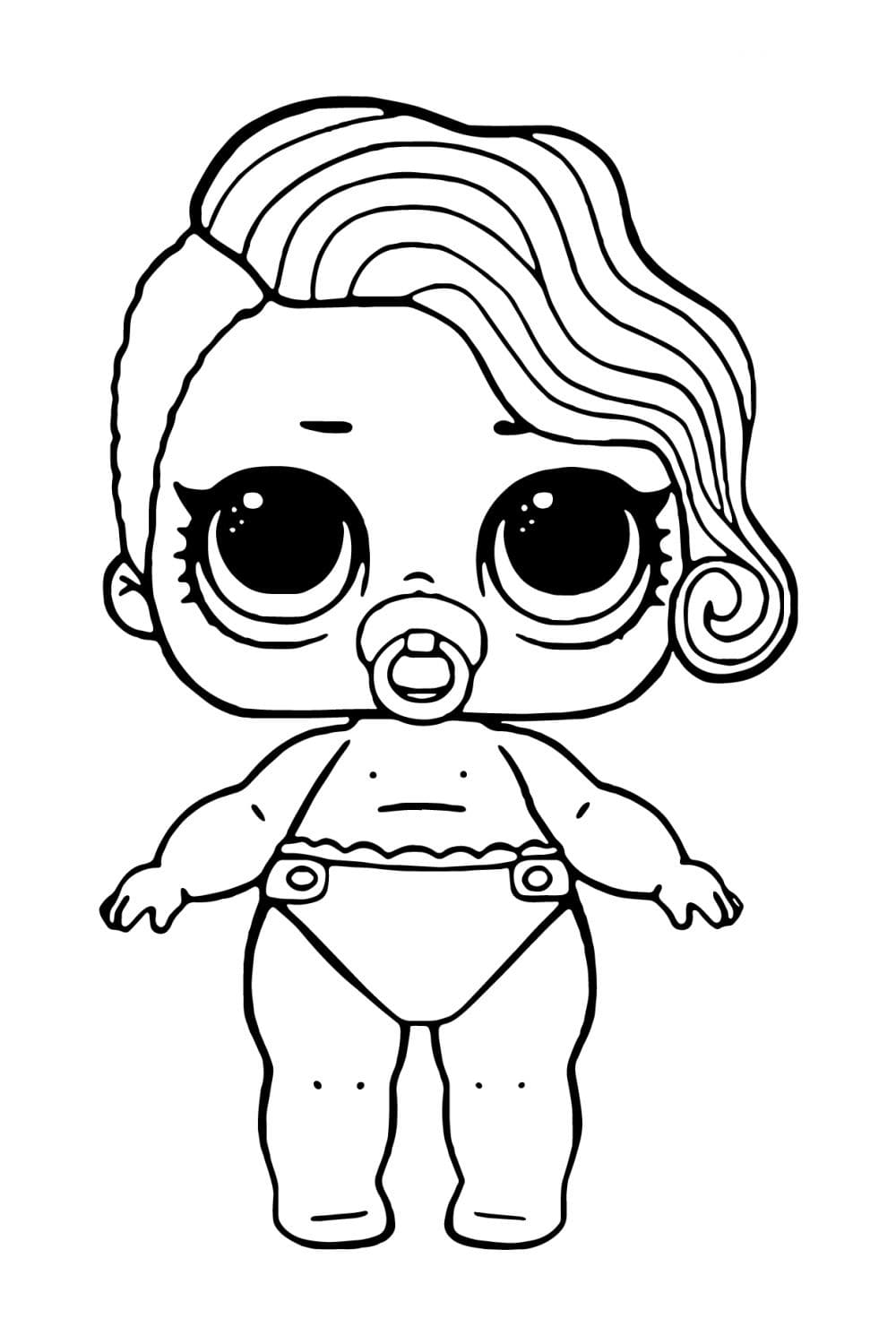 Lil sea princess lol baby coloring page