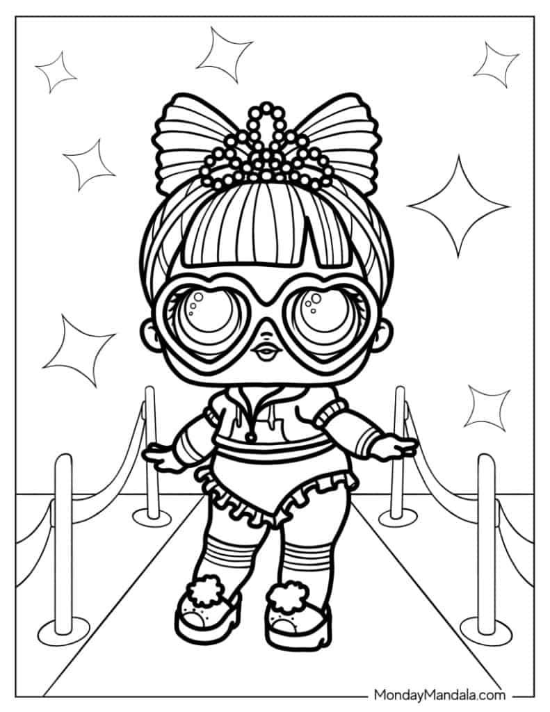 Lol surprise coloring pages free pdf printables
