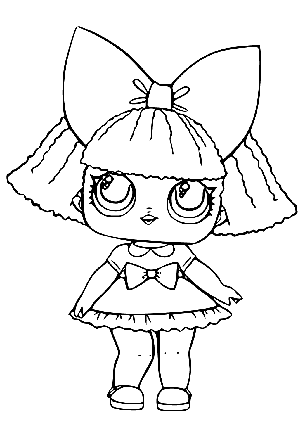 Free printable lol dolls princess coloring page for adults and kids