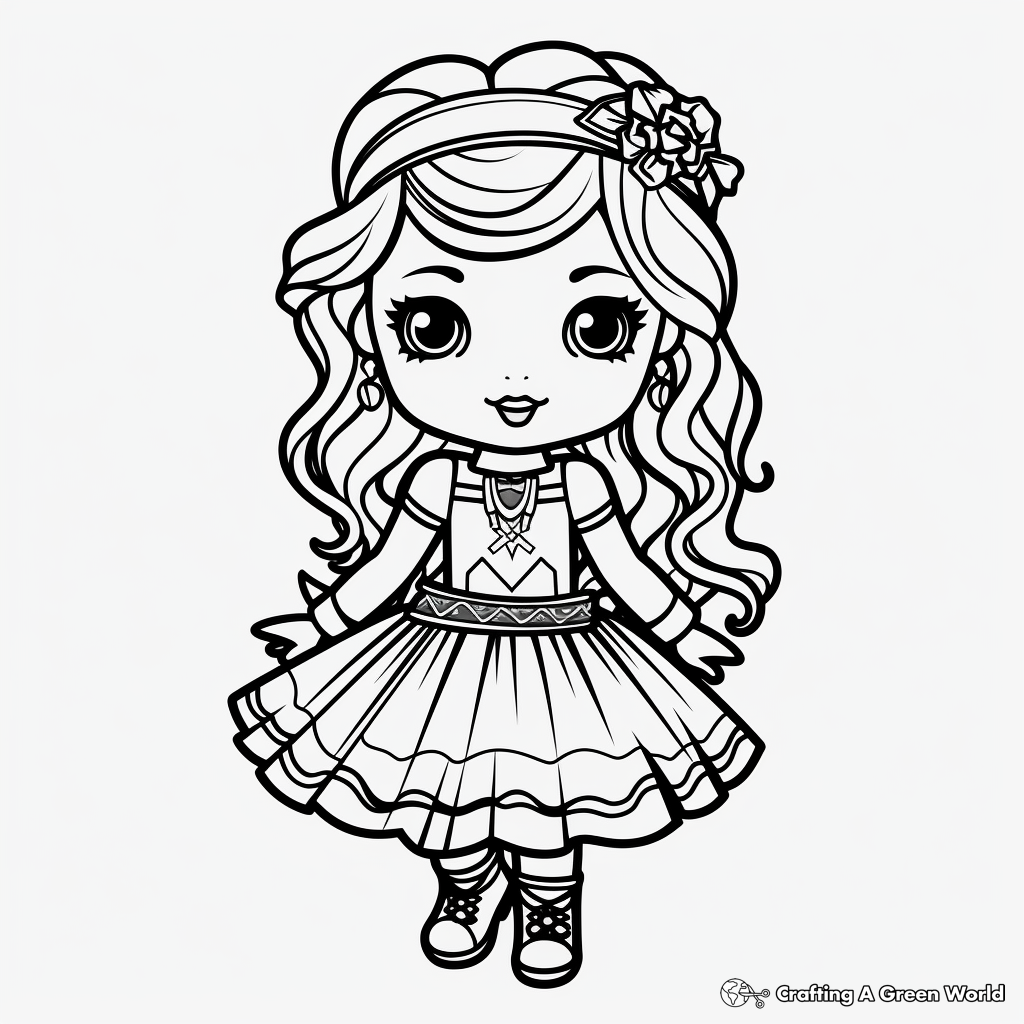 Doll coloring pages