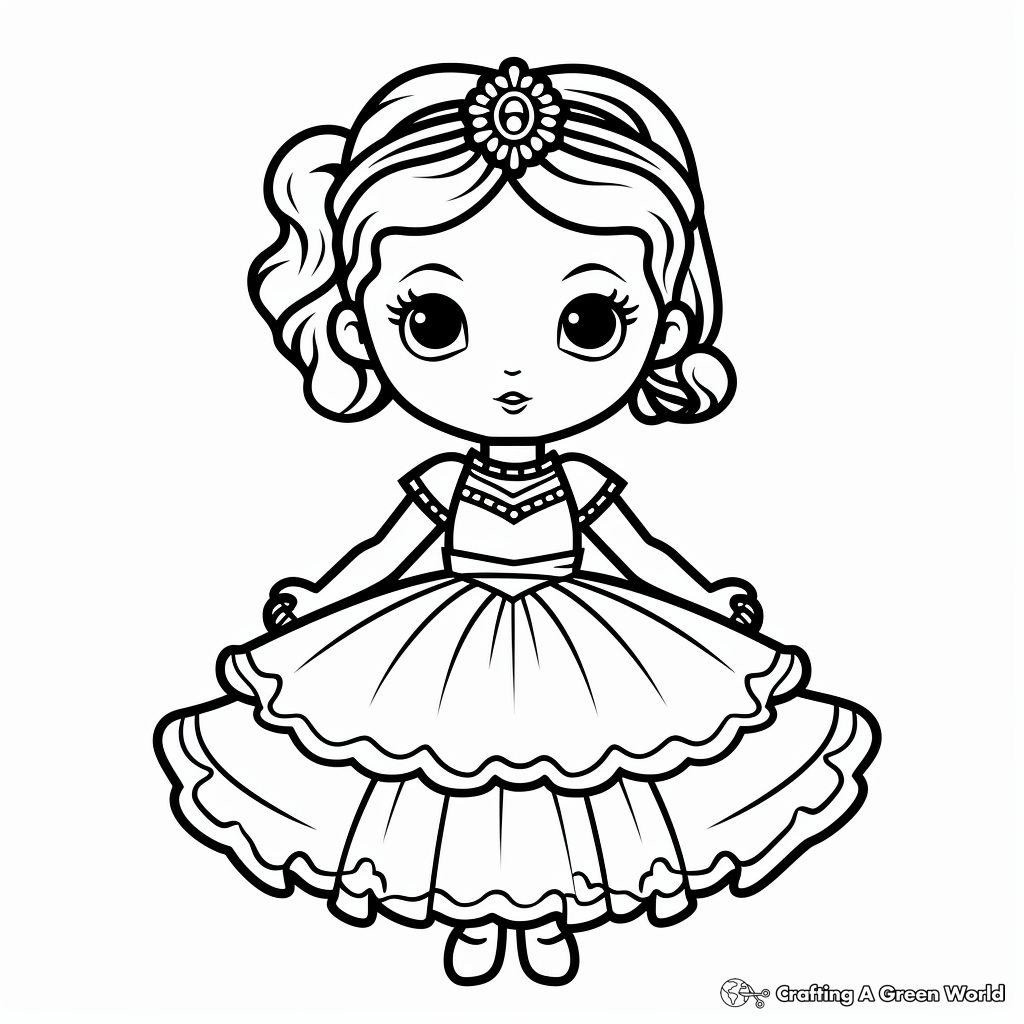 Doll coloring pages