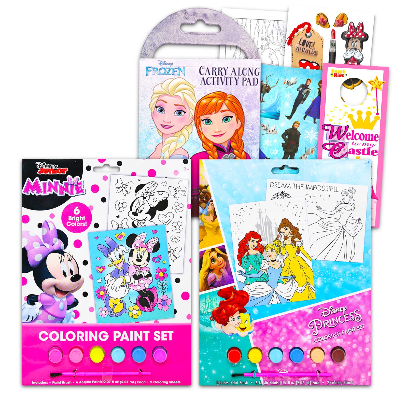Classic disney girls princess paint posters set