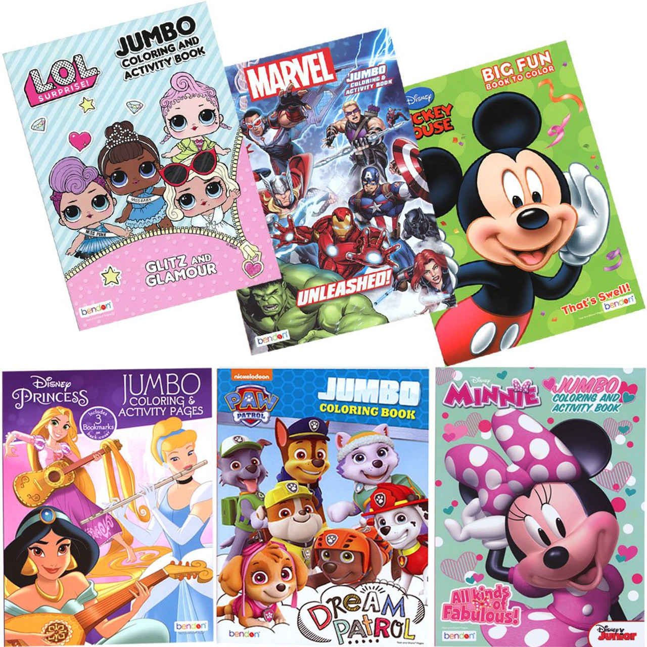 Licensed page coloring book multi option