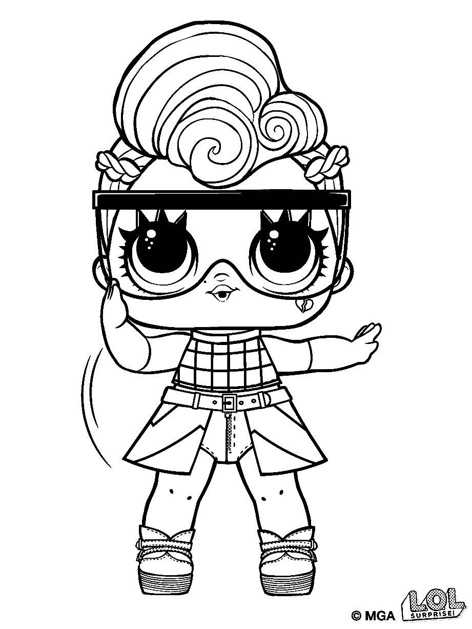 Lol surprise doll suite princess coloring page
