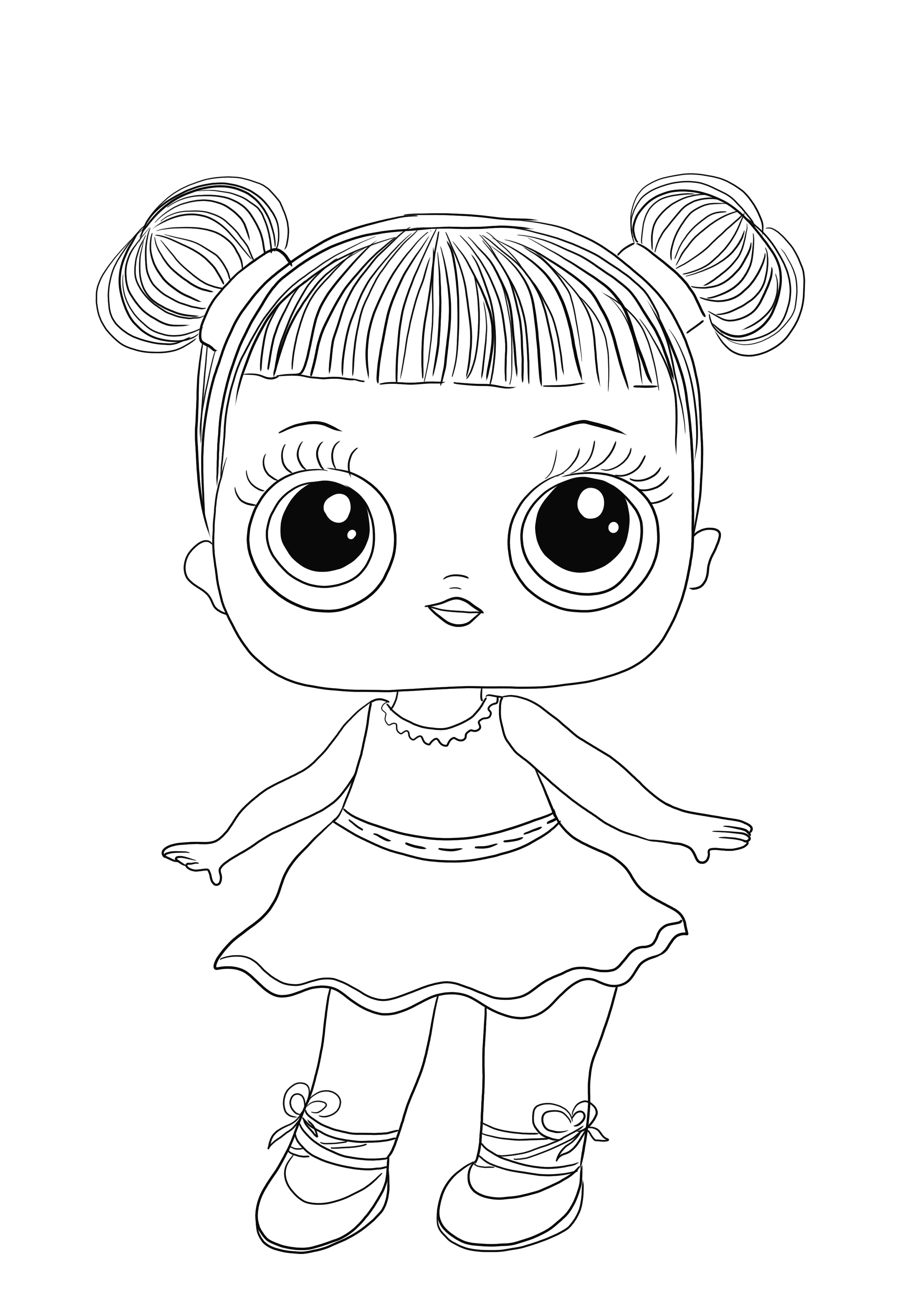 Our free coloring sheet of the lol doll sugar free to print and simple to color