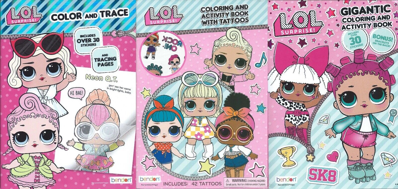 Lot of lol surprise loring book stickers tracing tattoo children girl kids