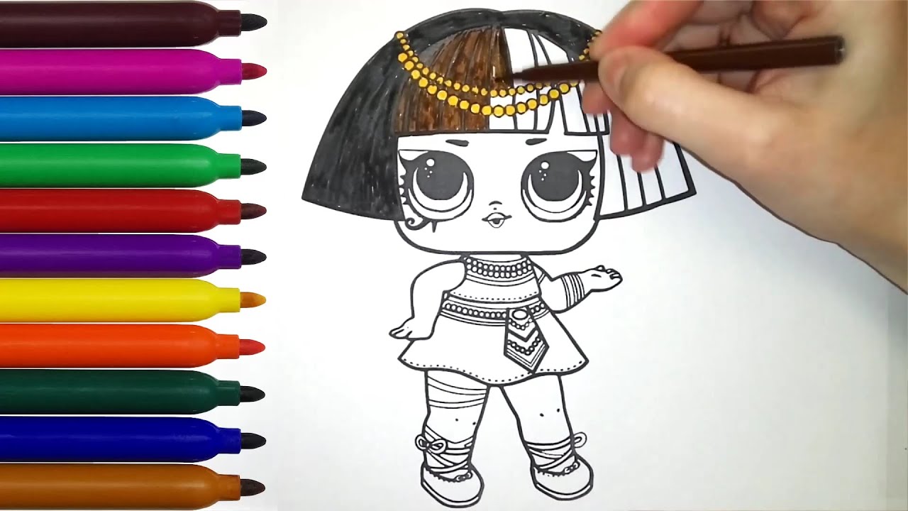 Glitterðâ lol surprise doll coloring page pharaoh babe