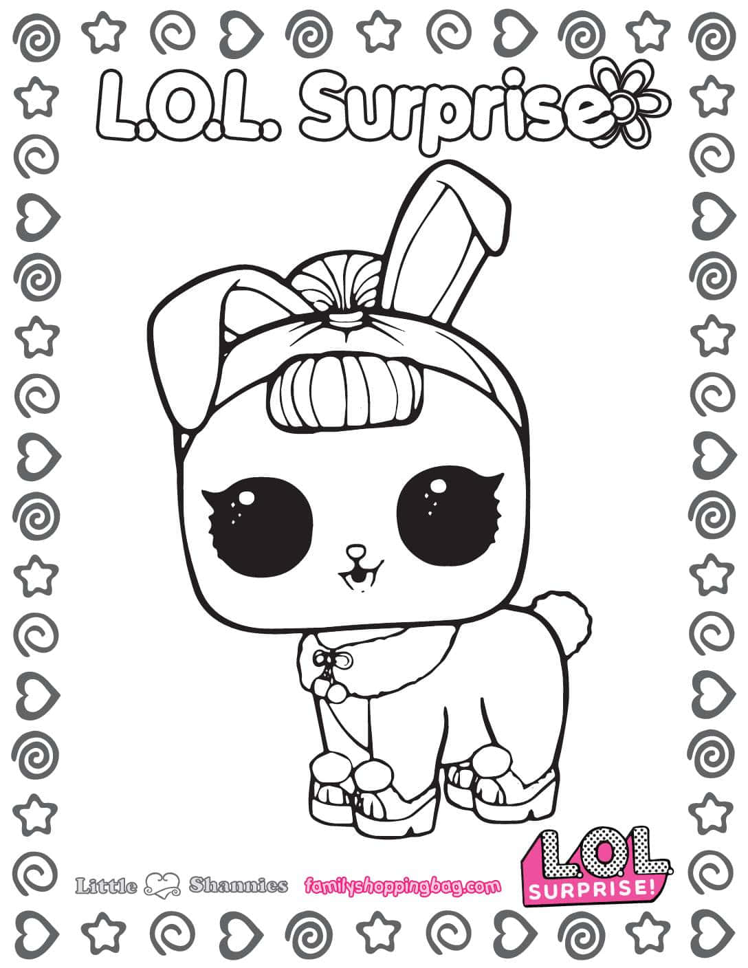 Download bunny lol surprise doll coloring picture
