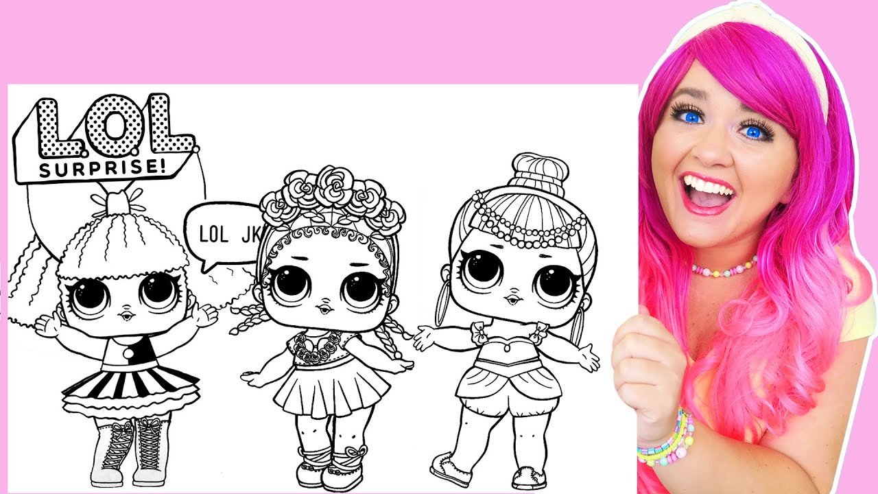 Coloring lol surprise dolls theater club coloring pages prisacolor arkers pencils
