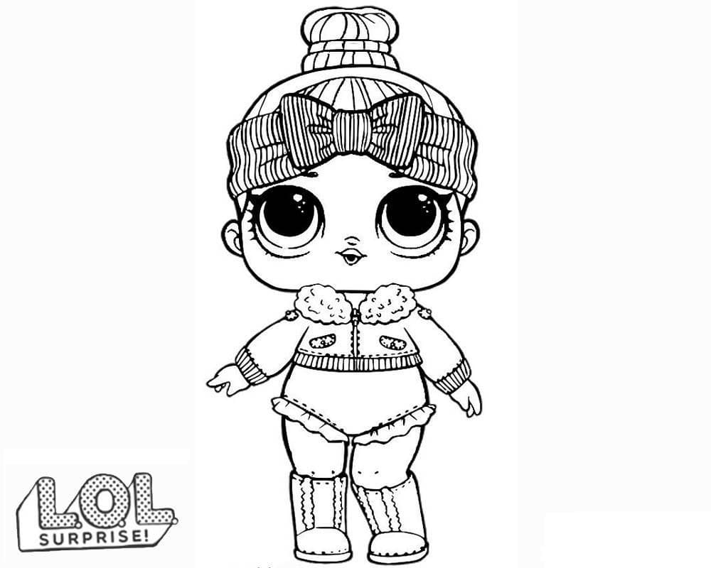 Cozy babe lol surprise doll coloring page
