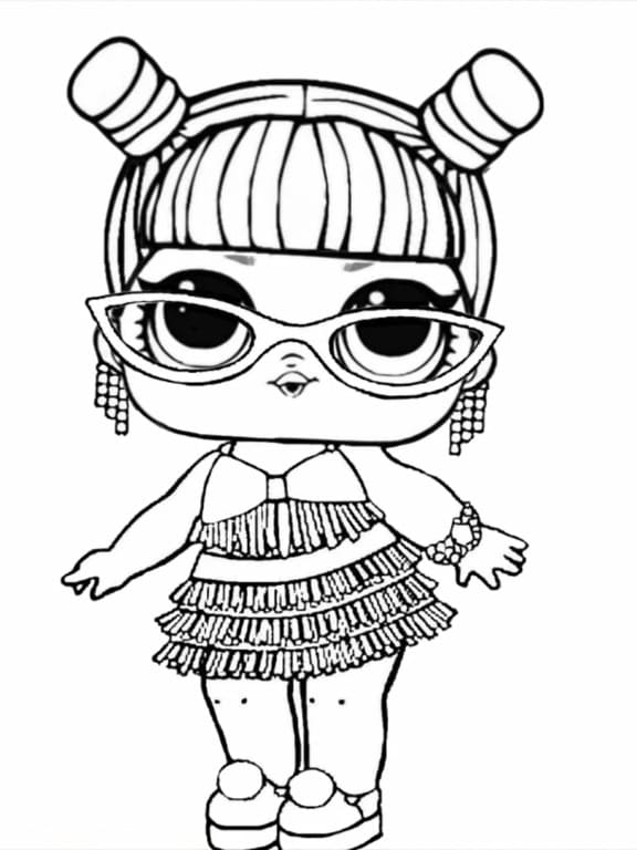 Ice lol surprise doll coloring page