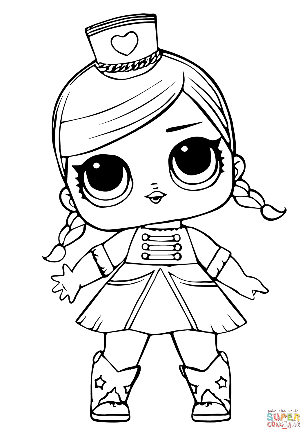 Lol doll majorette coloring page free printable coloring pages