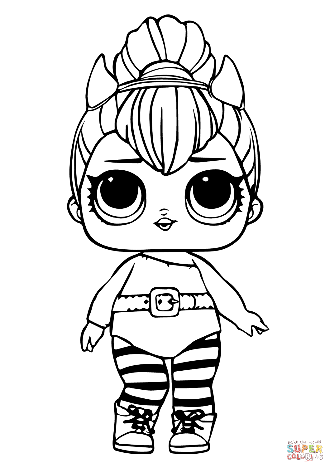Lol doll spice coloring page free printable coloring pages