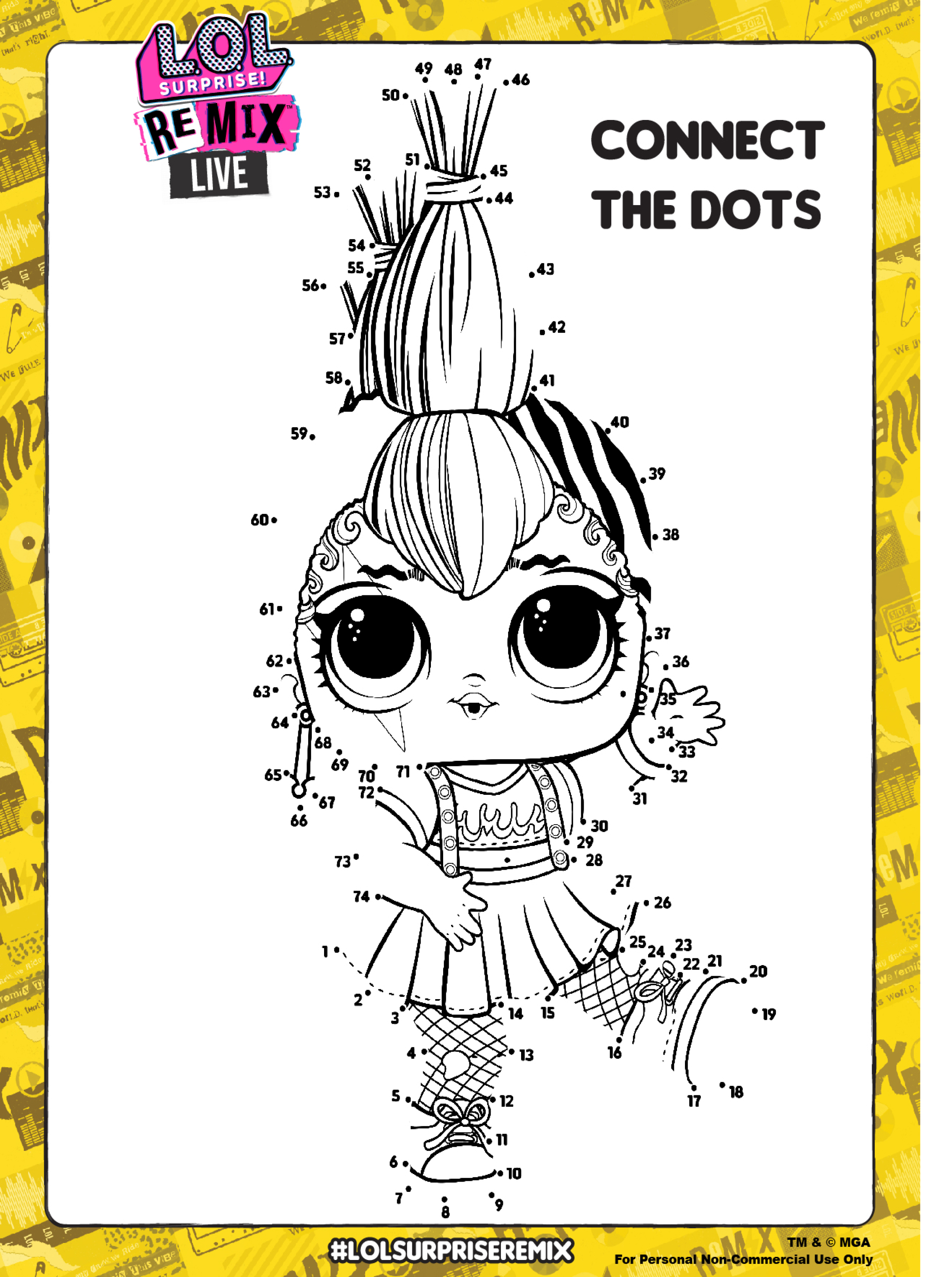 Lol surprise remix coloring pages and activity pages