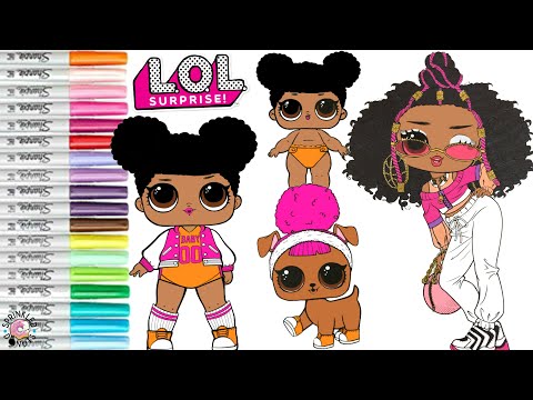 Lol surprise doll family coloring book page