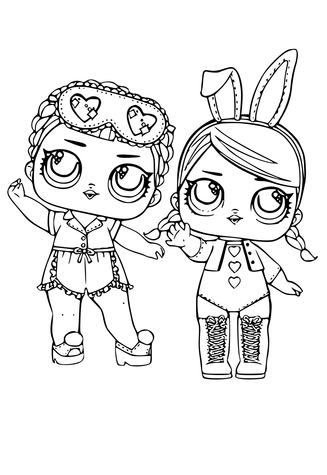 Free printable lol tweens coloring page sheet and picture for adults and kids girls and boys