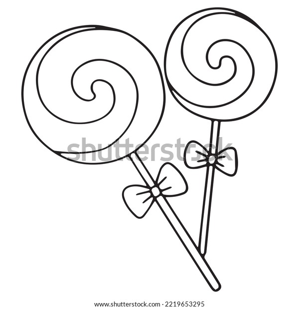 Coloring book children candy lollipop eps stock vector royalty free