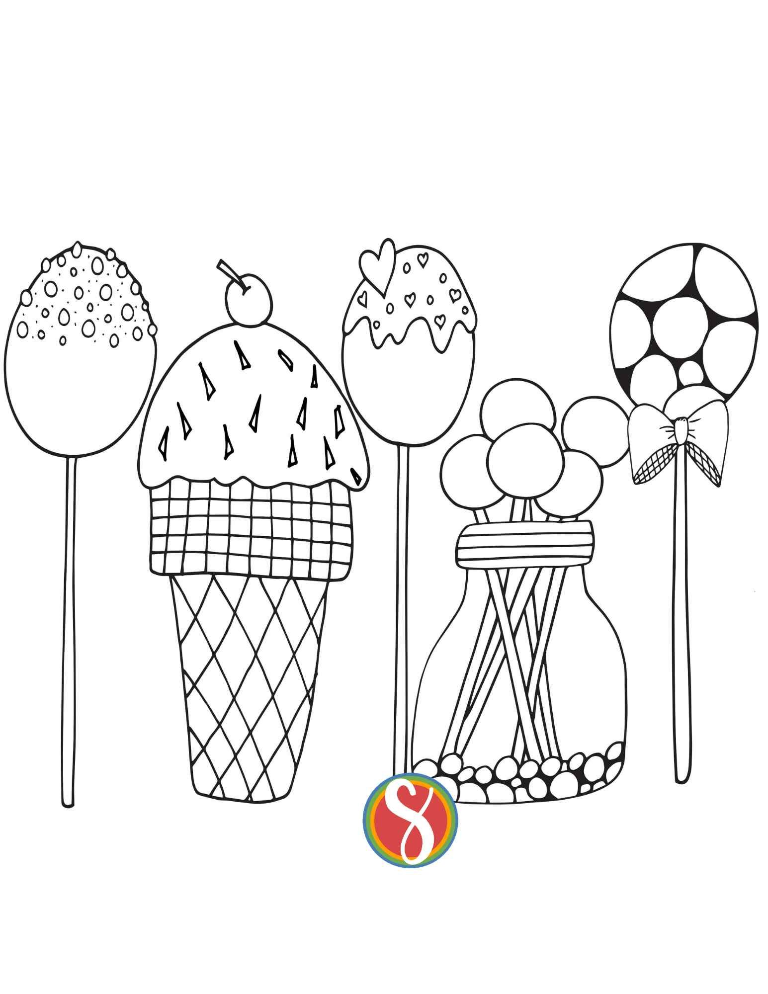 Free lollipop coloring page printables â stevie doodles