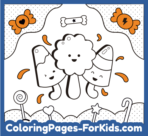 Lollipop online and printable coloring pages
