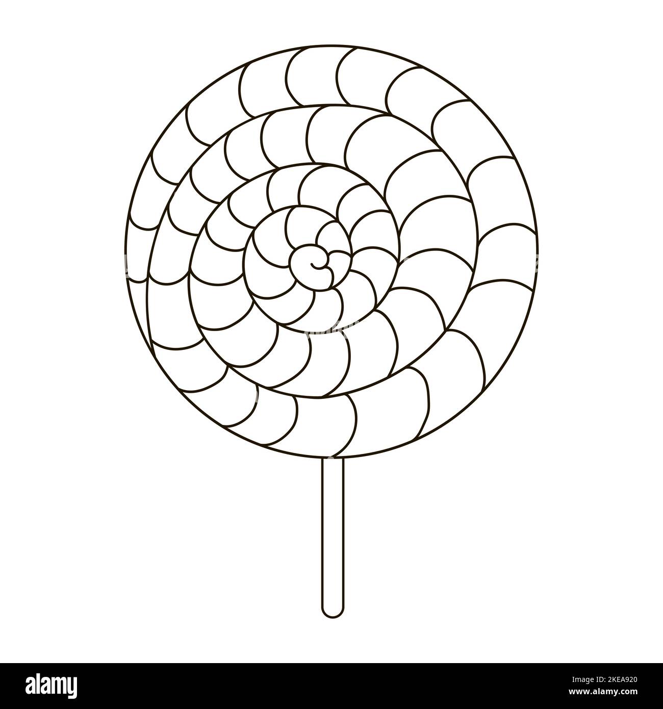 Lollipop coloring graphic element for your design illustration in hand draw style icon pin sticker sign stock vector image art