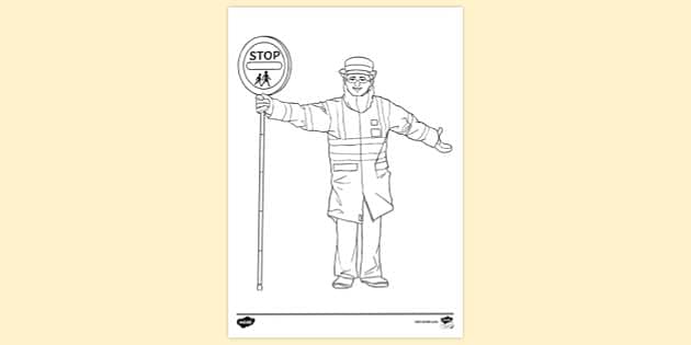 Lollipop lady colouring sheet colouring colouring sheets