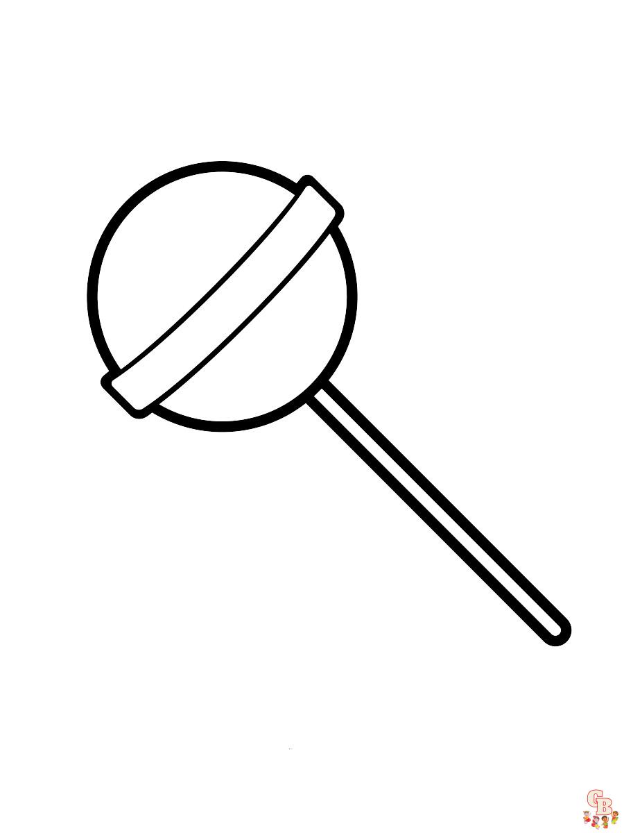 Sweeten up your day with free printable lollipop coloring pages