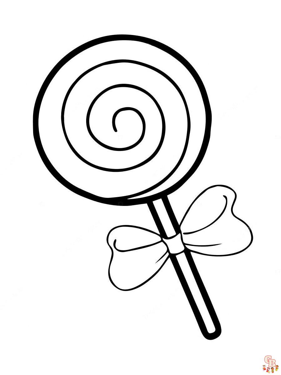 Sweeten up your day with free printable lollipop coloring pages