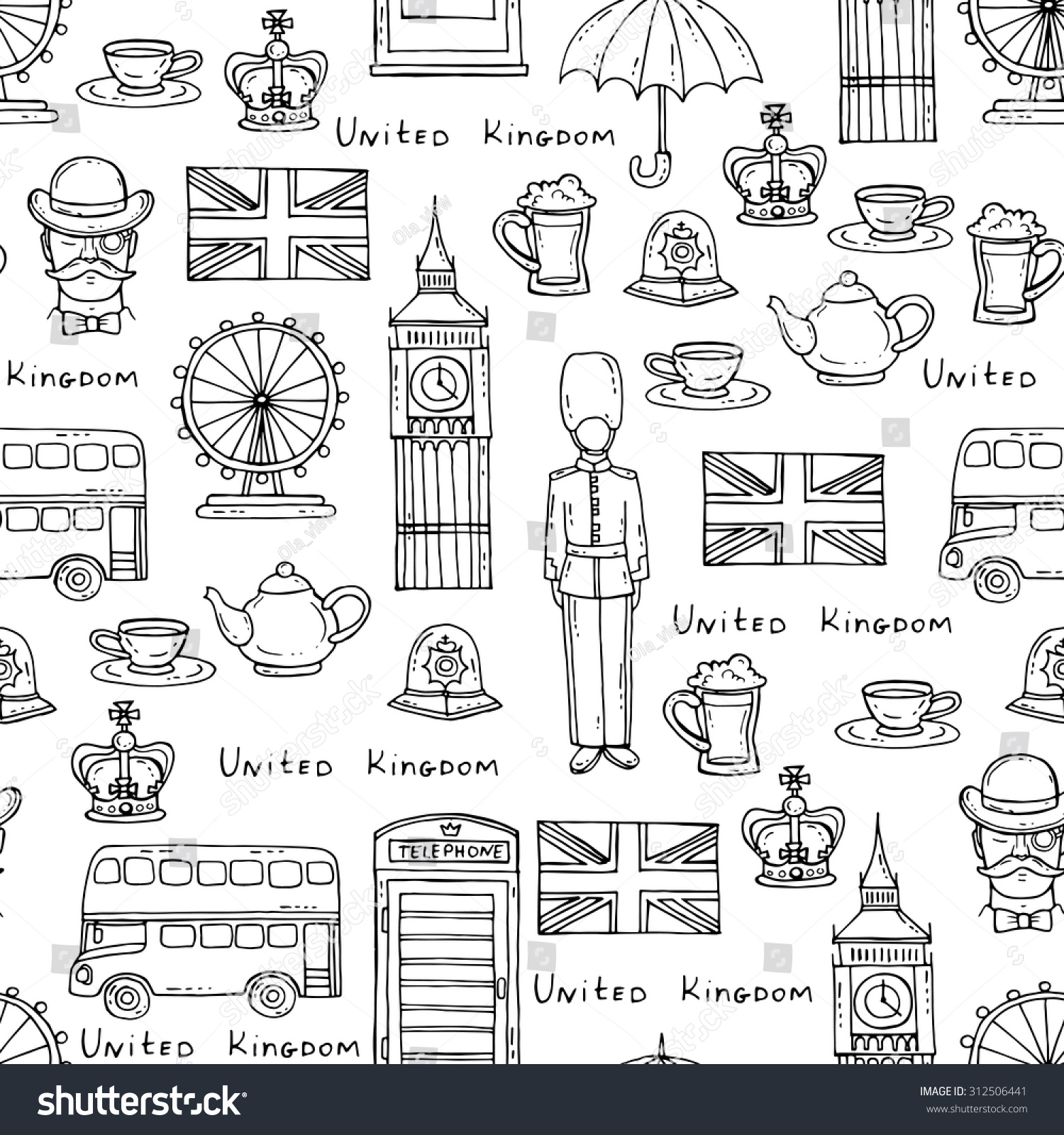 Vector seamless pattern on theme united stock vector royalty free