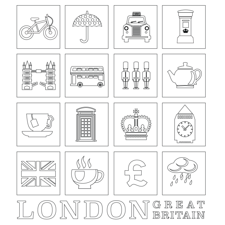 British coloring page â