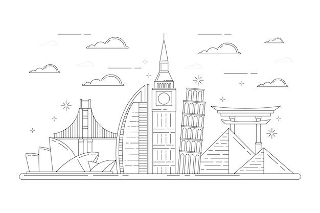 London coloring page images