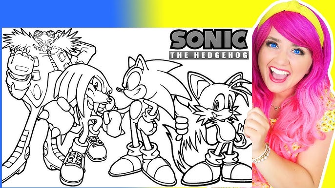 Coloring sonic the hedgehog girls ay rose rouge the bat blaze the cat crea the rabbit