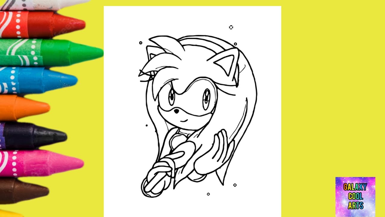 Amy rose brushing her long hair coloring sonic asmr