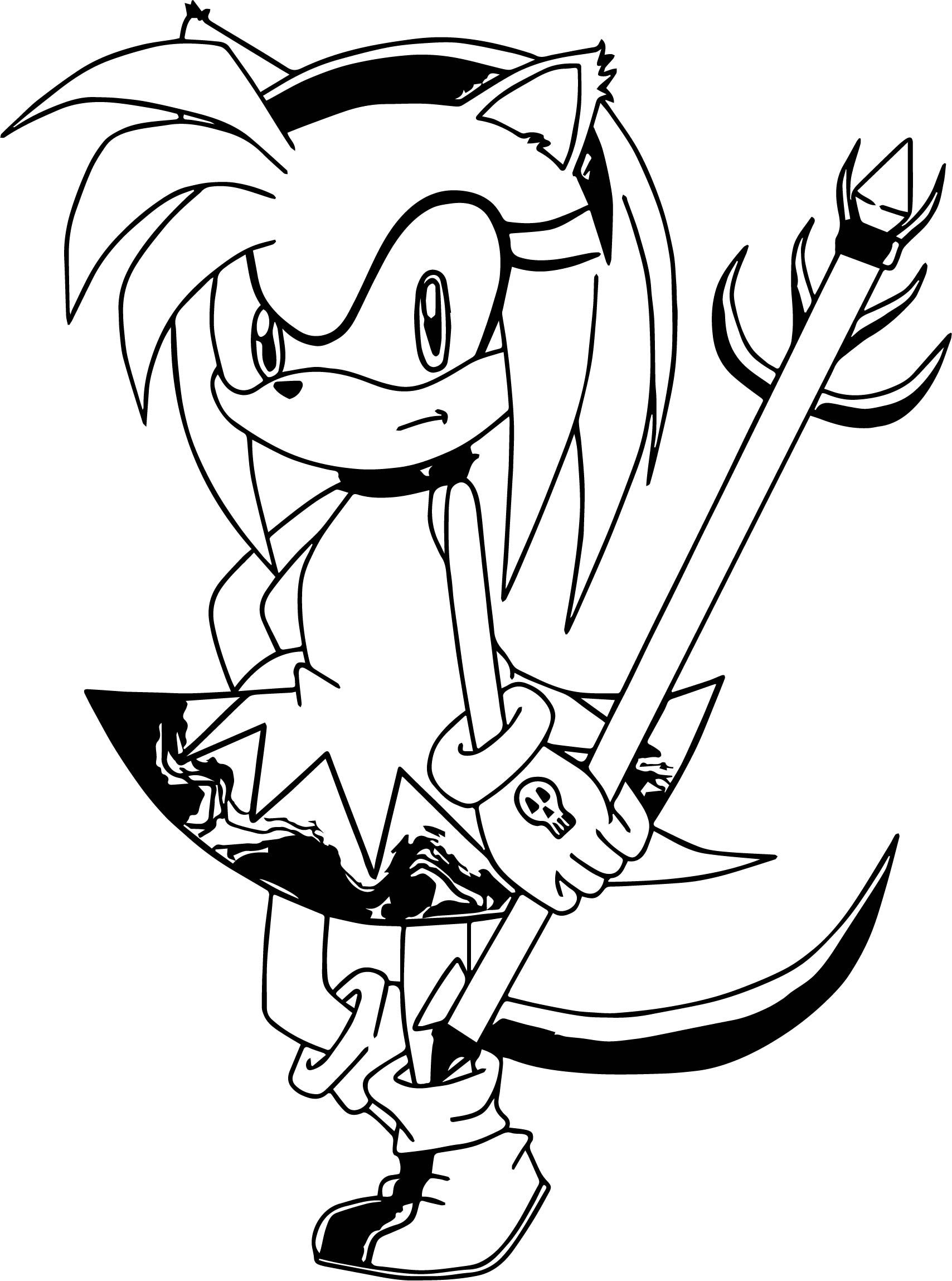 Awesome amy rose access coloring page