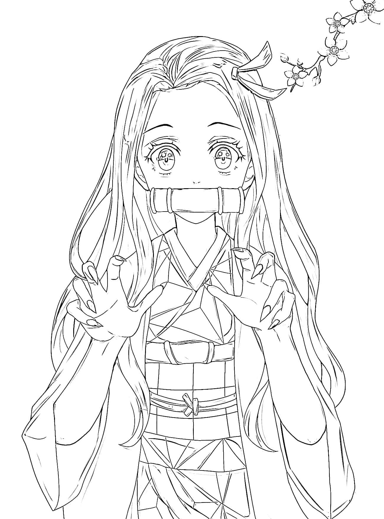 Download a girl with long hair and a bird on her head