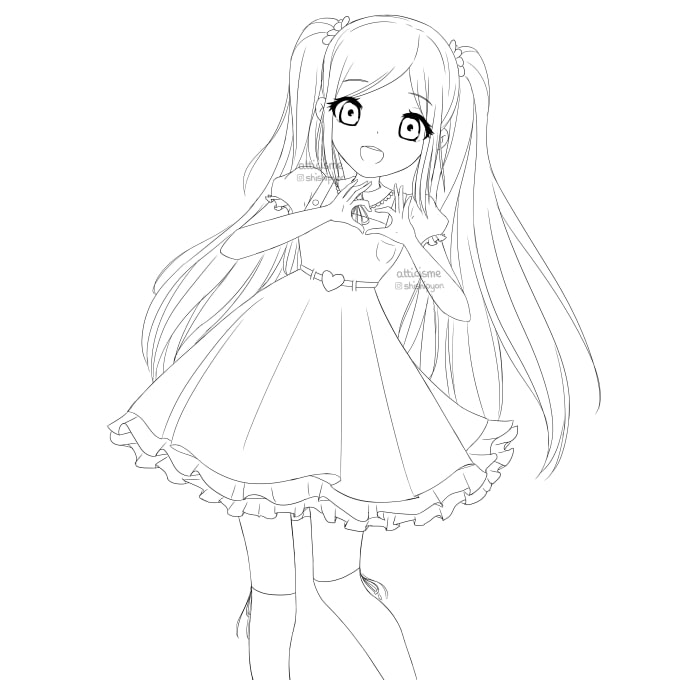 Design anime style coloring book pages by atticisme