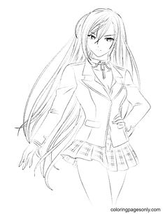 Long hair anime girl coloring pages ideas coloring pages for girls coloring pages anime girl