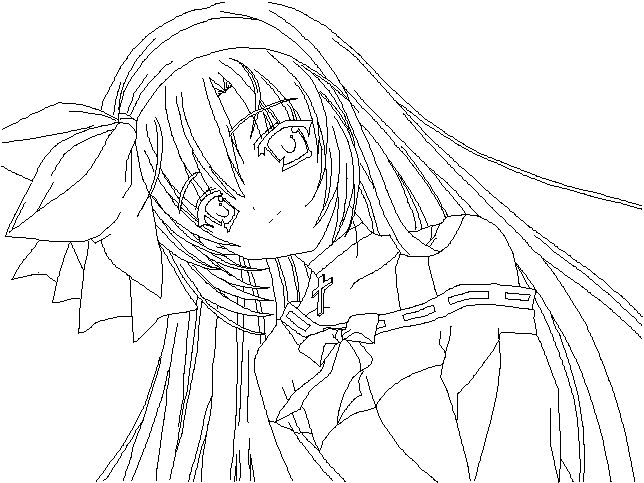 Manga print outs random anime girl lineart by nanachan on deviantart
