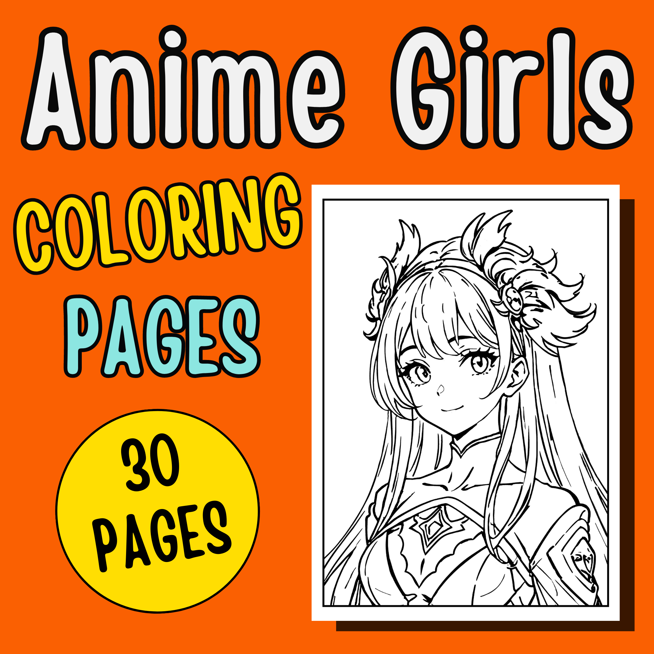 Anime girls coloring pages made by teachers