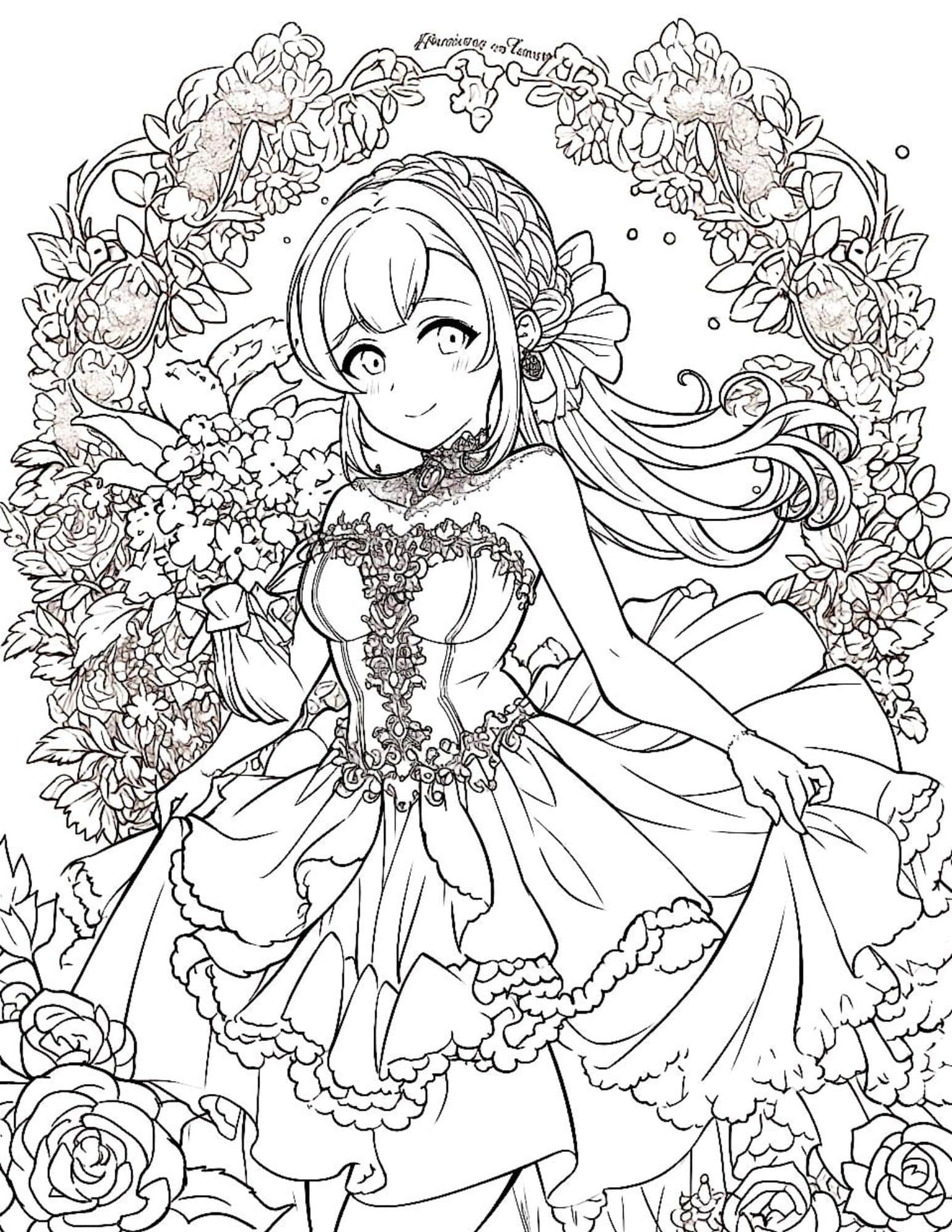 Gorgeous princess coloring pages for kids and adults