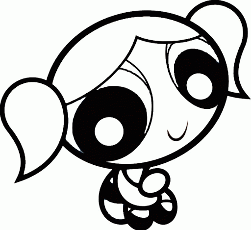 Coloring pages powerpuff girls coloring pages blossom with long hair