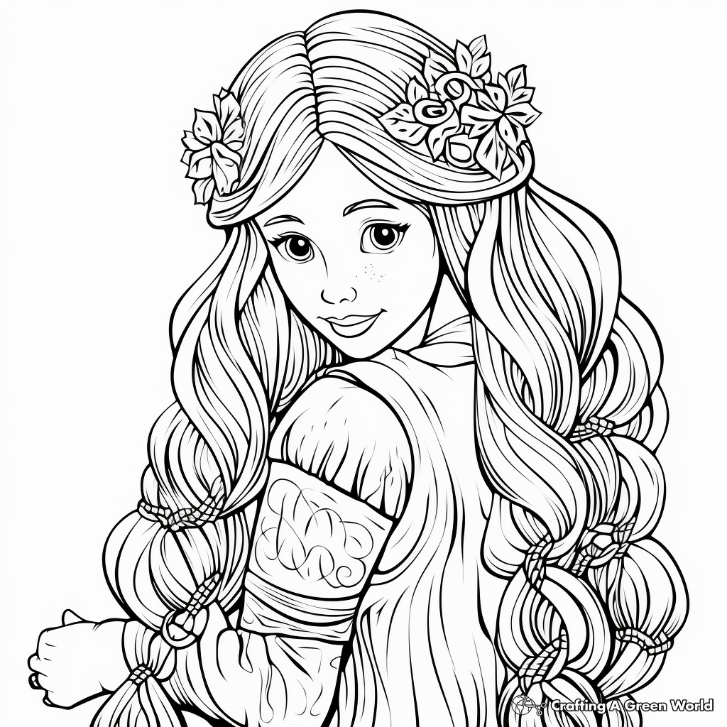 Rapunzel coloring pages
