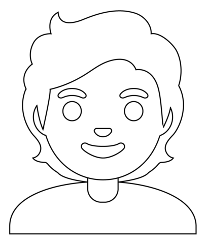Person blond hair emoji coloring page free printable coloring pages