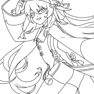 Genshin impact coloring pages printable for free download