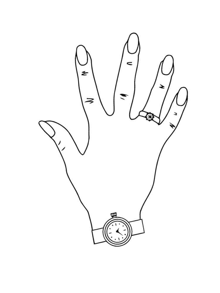 Nice nails coloring page
