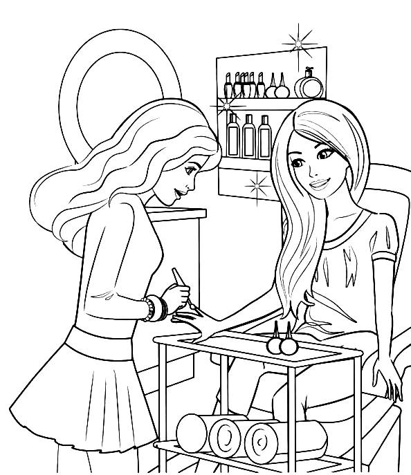 Barbie coloring pages printable for free download